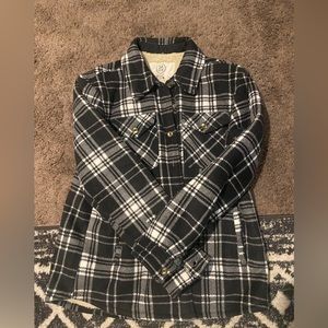 Women’s plaid plush flannel jacket